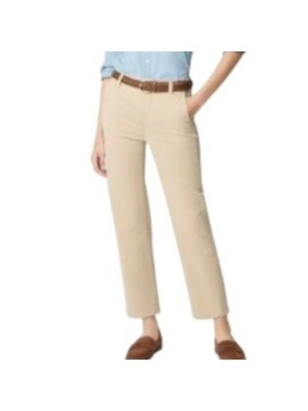 NWT J.Crew Factory Everyday Chino Pant Sz 0 Light Khaki Straight High Rise Work